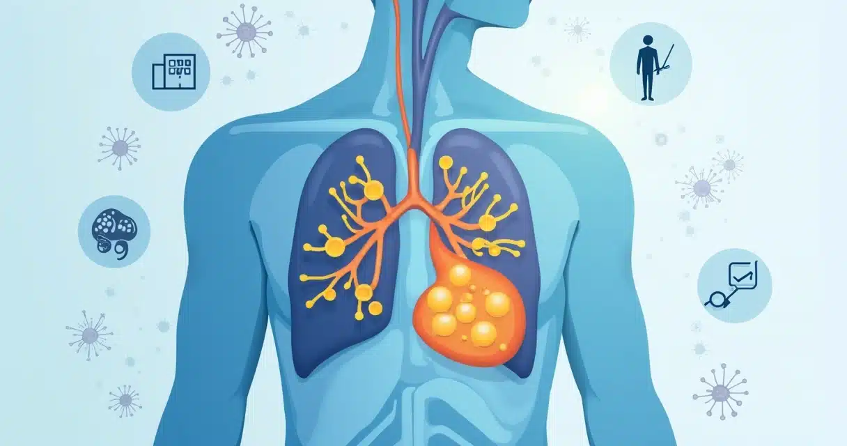 Ilustração de corrente sanguínea com bactérias S. aureus e foco infeccioso recorrente