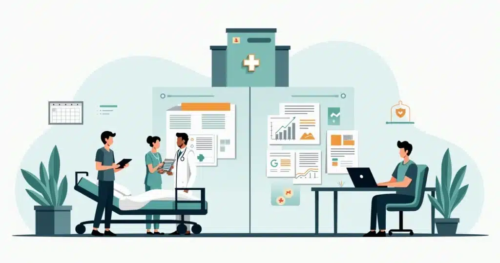 Comparação visual de auditoria clínica prospectiva e retrospectiva em ambiente hospitalar