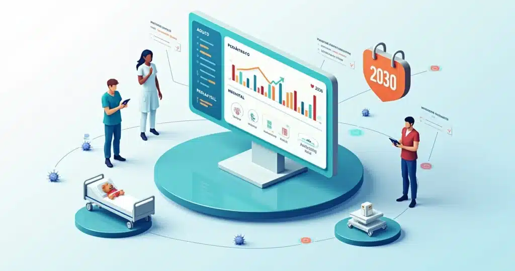 Painel com indicadores de infecção em UTI adulto pediátrica e neonatal